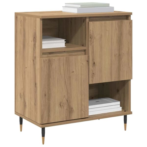 vidaXL Sideboard Artisan Egetræ 60 x 35 x 70 cm