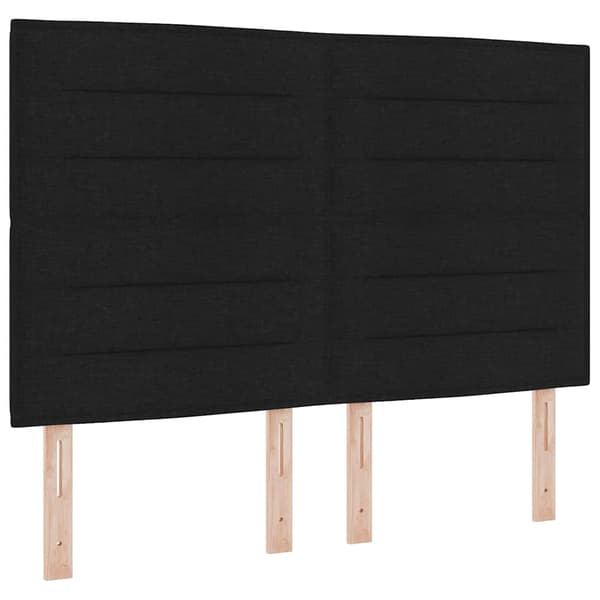 vidaXL Hovedgærde Sort 144 cm Stof