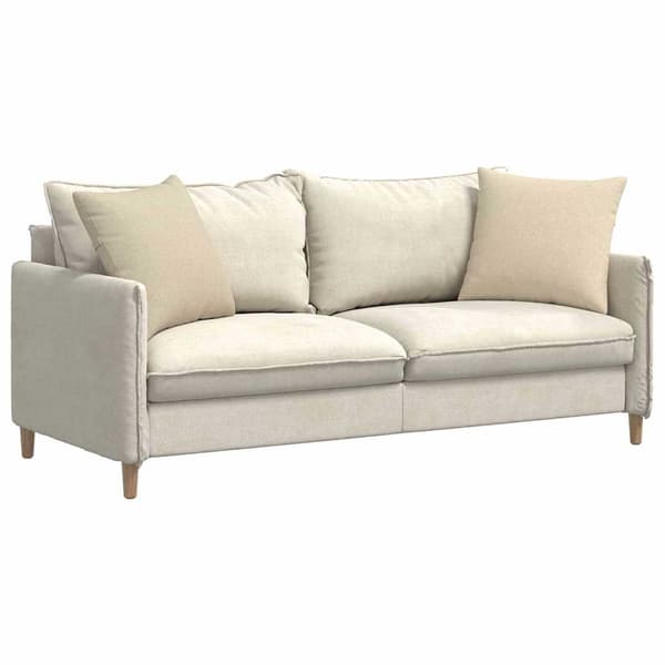vidaXL Sofapuder 2 pcs Creme 50 x 50 cm Stof