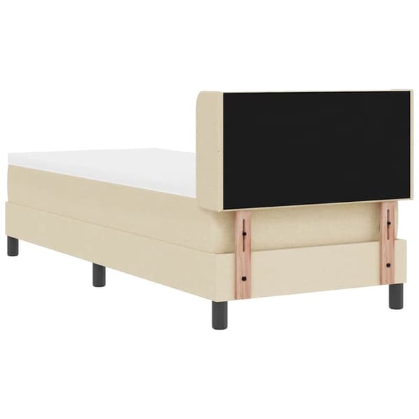 vidaXL Box spring seng med madras Creme 200 x 80 cm Polyester