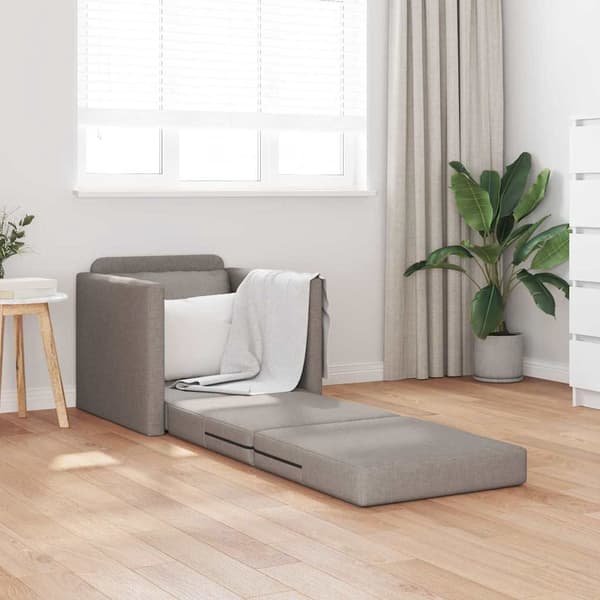 vidaXL Sovesofa 60cm Gråbrun Stof