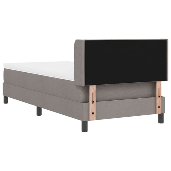 vidaXL Box spring seng med madras Gråbrun 200 x 90 cm Polyester