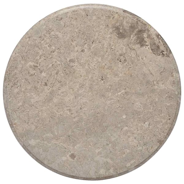 vidaXL bordplade Ø60x2,5 cm marmor grå