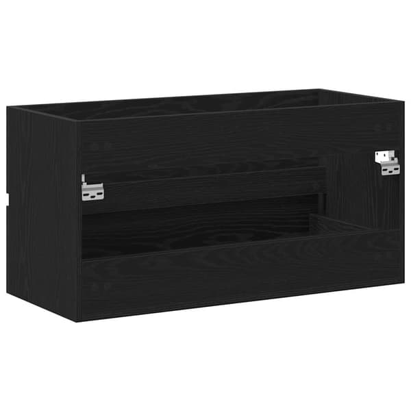 vidaXL underskab 90x38,5x45 cm konstrueret træ sort egetræ