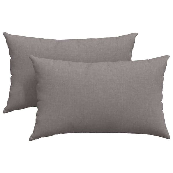 vidaXL Sofapuder 2 pcs Gråbrun 50 x 30 cm Stof