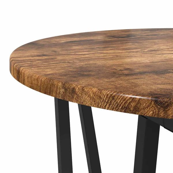 vidaXL Sidebordssæt 2 pcs Røget Eg og Sort