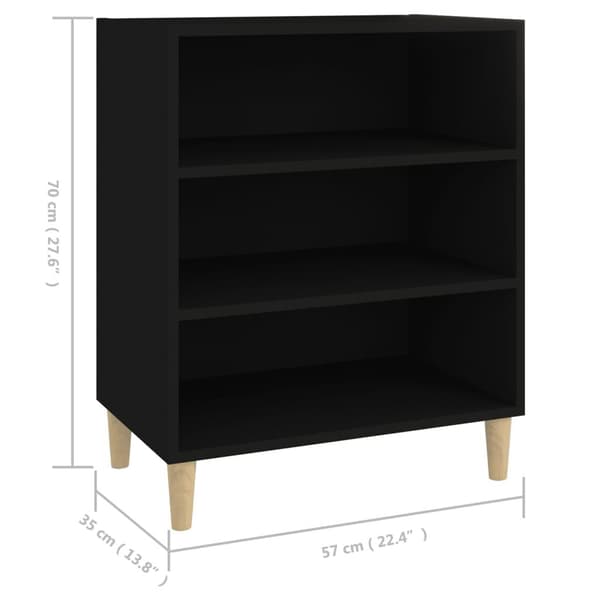 vidaXL skænk 57x35x70 cm spånplade sort