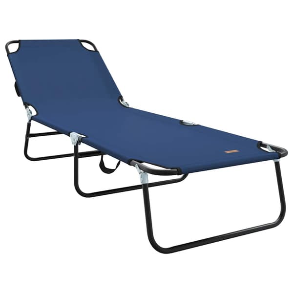 vidaXL Foldestol Blå 188 x 57 x 86,5 cm Polyester