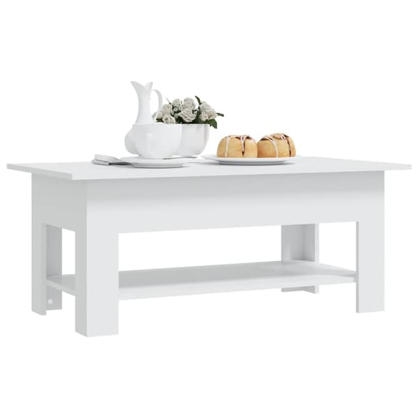 vidaXL sofabord 102x55x42 cm spånplade hvid