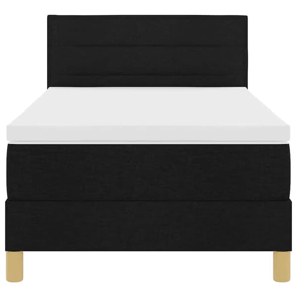 vidaXL Box spring seng med madras Sort 100 x 200 cm Stof