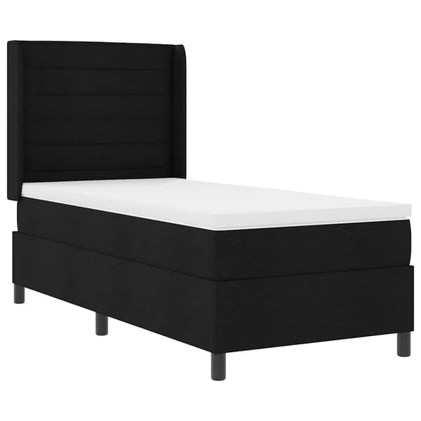 vidaXL Box spring seng med madras Sort 200 x 100 cm Stof