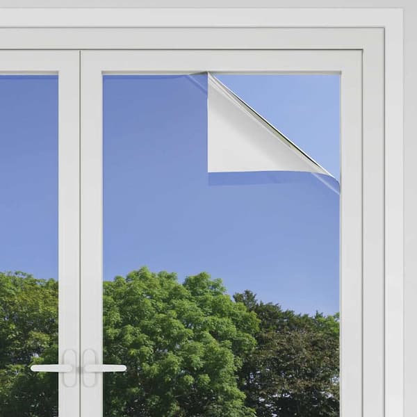 vidaXL Statisk Reflekterende Solfilm Sølv 90 x 1000 cm