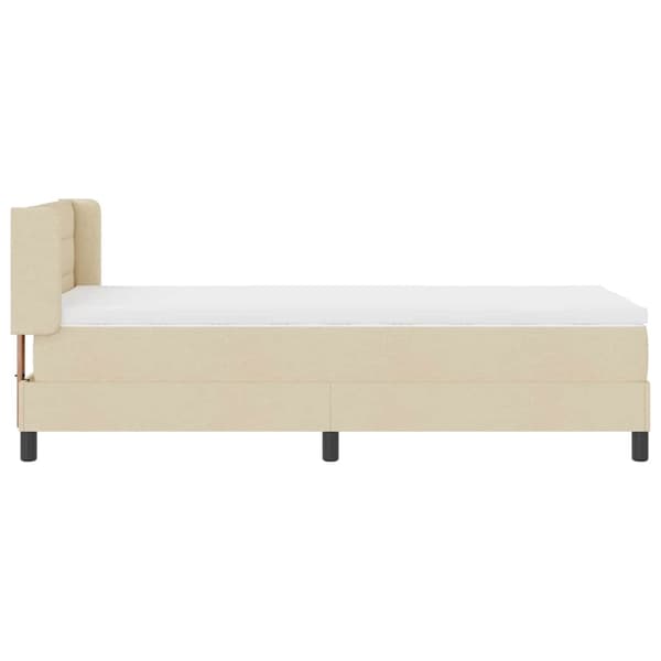 vidaXL Box spring seng med madras Creme 200 x 100 cm Polyester