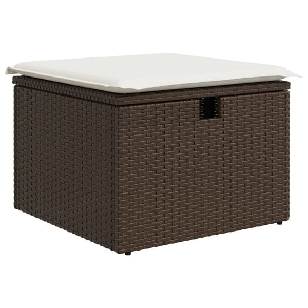 vidaXL sofasæt til haven 8 dele med hynder polyrattan brun