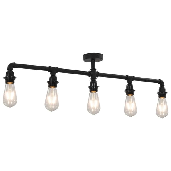 vidaXL loftlampe 5 x E27-pærer sort