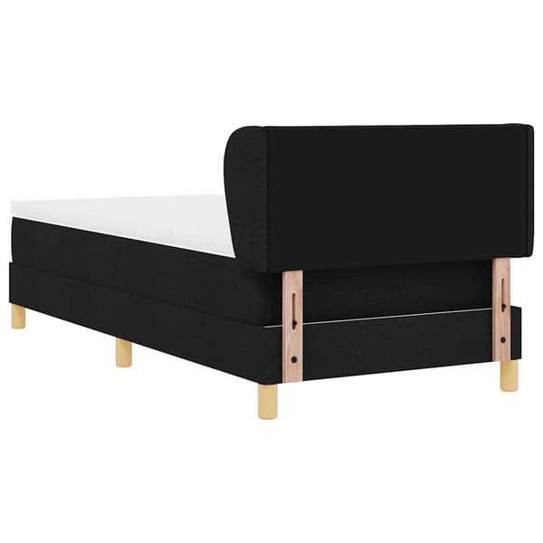 vidaXL Box spring seng med madras Sort 100 x 200 cm Stof