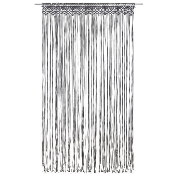 vidaXL macramégardin 140x240 cm bomuld antracitgrå