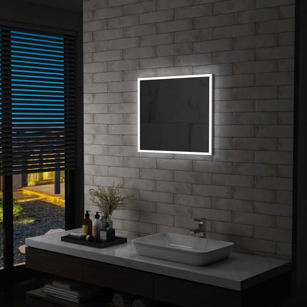 vidaXL LED-vægspejl til badeværelset 60x50 cm