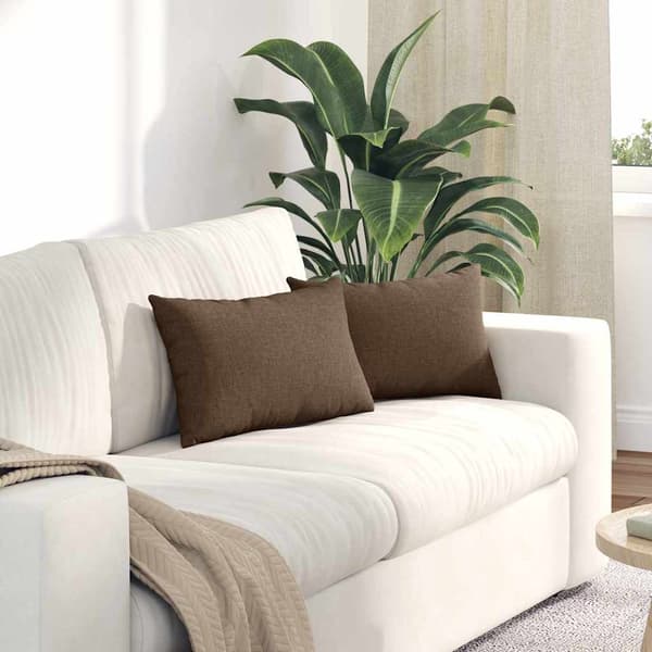 vidaXL Sofapuder 2 pcs Brun 50 x 30 cm Stof
