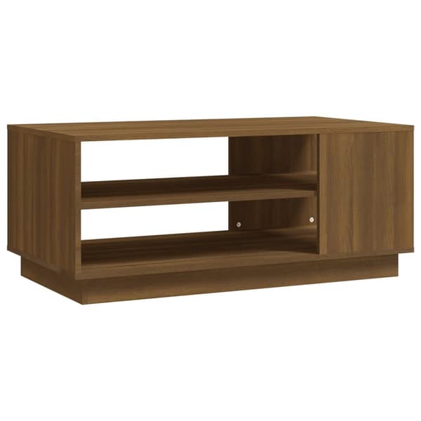 vidaXL sofabord 102x55x43 cm spånplade brun egetræsfarve