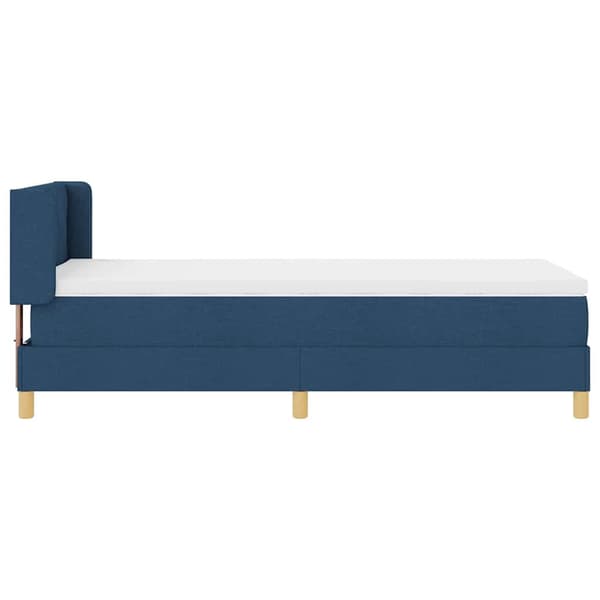 vidaXL Box spring seng med madras Blå 200 x 90 cm Polyester