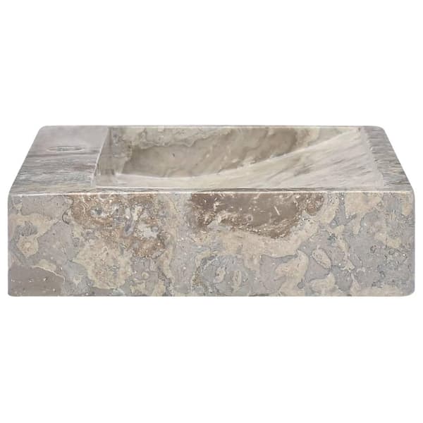vidaXL håndvask 58x39x10 cm marmor grå