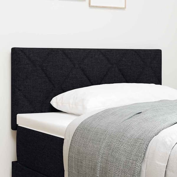 vidaXL Hovedgærde Sort 90 cm Stof