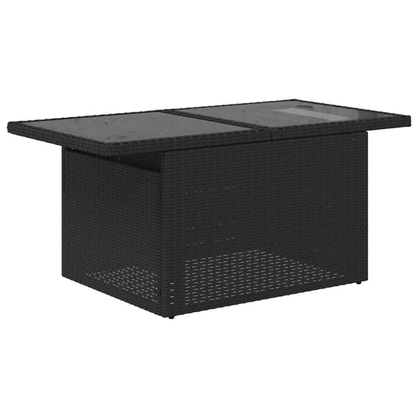 vidaXL sofasæt til haven 6 dele med hynder polyrattan sort
