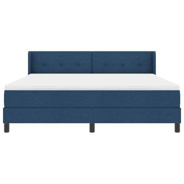 vidaXL Box spring seng med madras Blå 200 x 180 cm Polyester