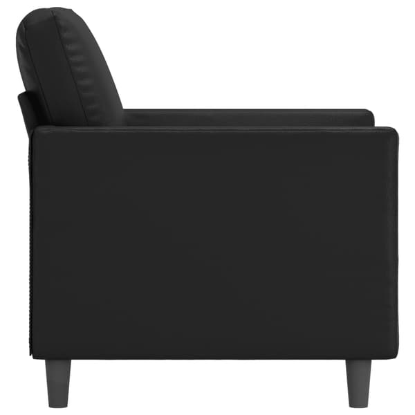 vidaXL lænestol 60 cm kunstlæder sort
