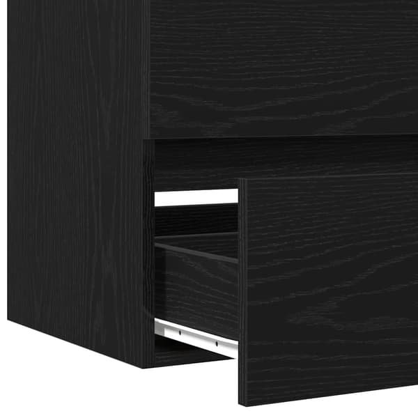 vidaXL underskab 80x38,5x45 cm konstrueret træ sort egetræ