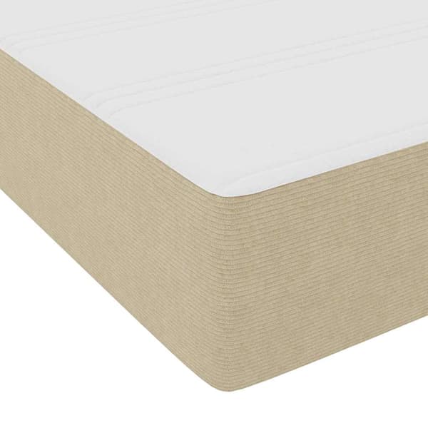 vidaXL Box spring seng Lys Grå og Hvid 80 x 200 cm Velourstof