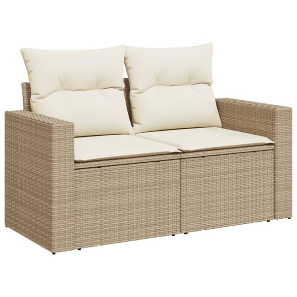 vidaXL sofasæt til haven 12 dele med hynder polyrattan beige
