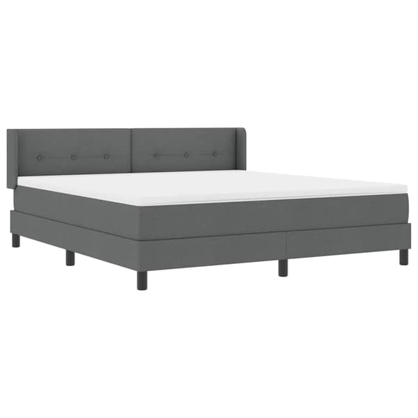 vidaXL Box spring seng med madras Mørkegrå 200 x 180 cm Polyester