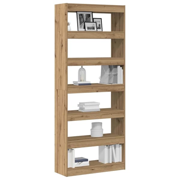 vidaXL Bogskab Artisan Egetræ 80 x 30 x 198 cm Konstrueret træ