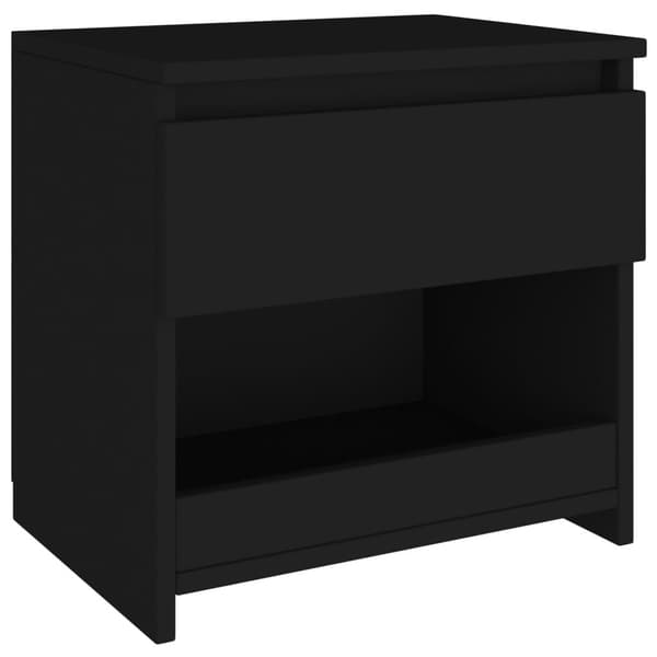 vidaXL sengebord 40x30x39 cm spånplade sort