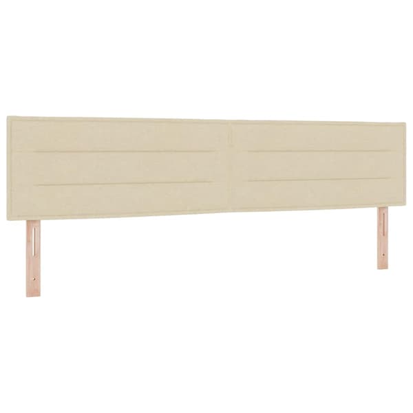 vidaXL Box spring seng med madras Creme 200 x 200 cm Polyester