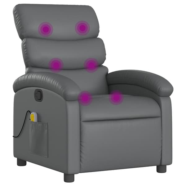 vidaXL massagestol kunstlæder grå