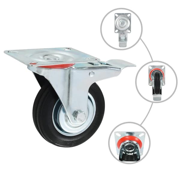 vidaXL Rullapyörät 4 kpl 100 mm