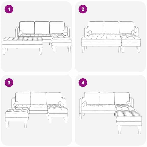 vidaXL Sofa Sæt med pude 2 pcs Mørkegrå Polyester