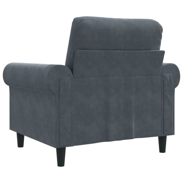 vidaXL lænestol 60 cm velour mørkegrå