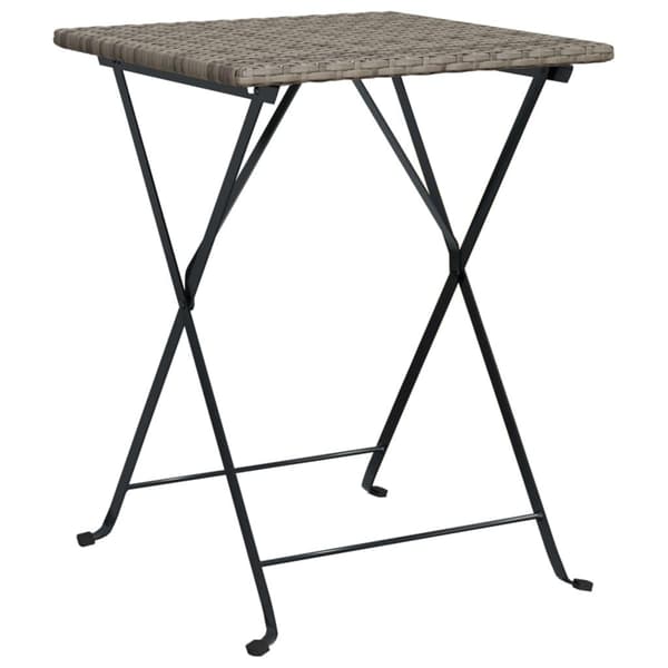 vidaXL foldbart bistrobord 55x54x71 cm polyrattan grå
