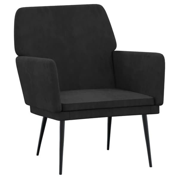 vidaXL lænestol 62x79x79 cm velour sort