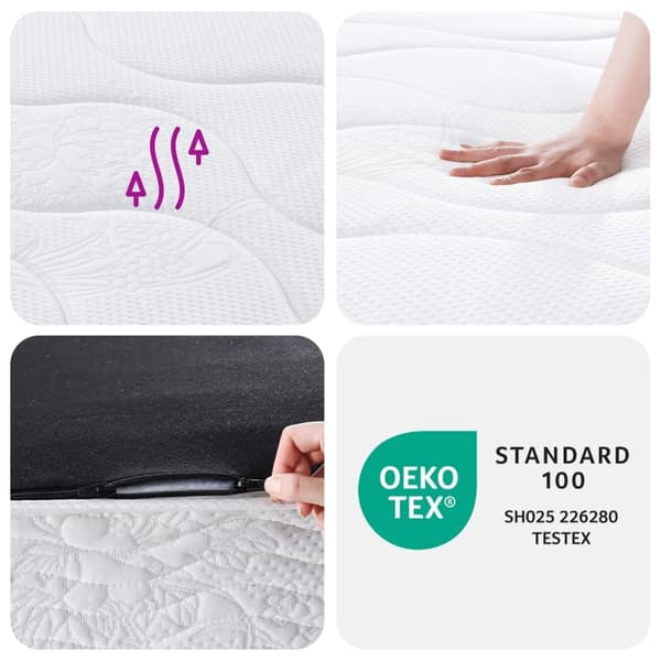 vidaXL springmadras med bonellfjedre 100x200 cm medium
