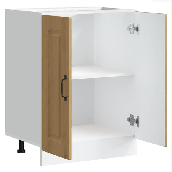 vidaXL underskab til vask Kalmar 60x46x81,5 cm konstrueret træ egetræ