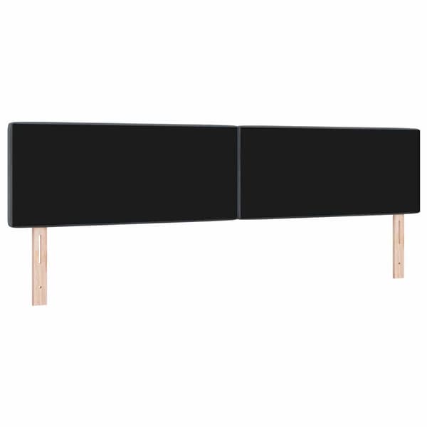 vidaXL LED sengegavl med LED -strimmellys Mørkegrå 200 cm Polyester