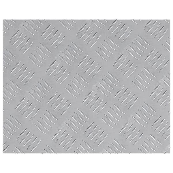 vidaXL Trappe Tread Rektangulær 4 pcs Sølv 50 x 40 cm Aluminium