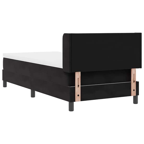 vidaXL Box spring seng med madras Sort 190 x 90 cm Polyester