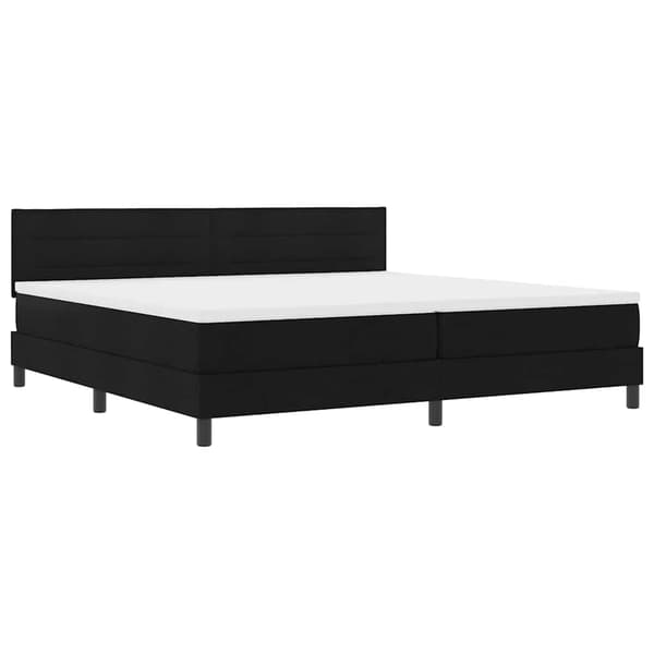 vidaXL Box spring seng med madras Sort 200 x 200 cm Stof