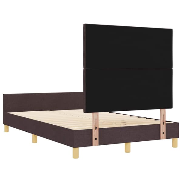 vidaXL Seng Gråbrun 120x190 cm Stof
